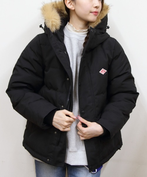 DANTON/ダントン フェイクファーフーデッドダウンジャケット FAKE FAR