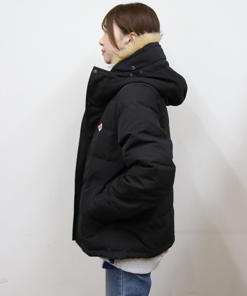 DANTON/ダントン フェイクファーフーデッドダウンジャケット FAKE FAR
