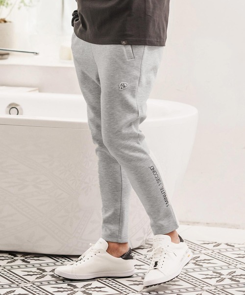 1minute 1second（ワンミニットワンセカンド）の「mp13841-cardboard knit pants with logo print イージーパンツ（その他パンツ・メンズ・ブラック/トップグレー・S/M/L/XL）」の11枚目の写真