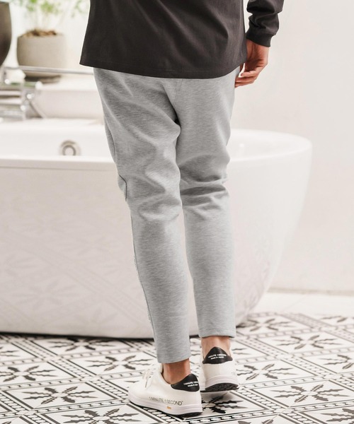 1minute 1second（ワンミニットワンセカンド）の「mp13841-cardboard knit pants with logo print イージーパンツ（その他パンツ・メンズ・ブラック/トップグレー・S/M/L/XL）」の12枚目の写真