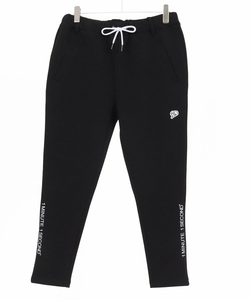 1minute 1second（ワンミニットワンセカンド）の「mp13841-cardboard knit pants with logo print イージーパンツ（その他パンツ・メンズ・ブラック/トップグレー・S/M/L/XL）」の18枚目の写真