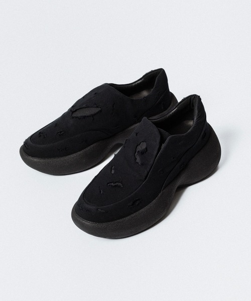 VEIN (ヴェイン)の「コットンジャージー×リップストップ オーバルソール トレイナー / COTTON JERSEY x RIPSTOP OVAL SOLE TRAINER(スニーカー・メンズ・ブラック・42/41)」の11枚目の写真