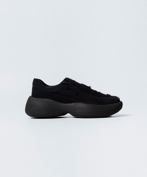 VEIN (ヴェイン)の「コットンジャージー×リップストップ オーバルソール トレイナー / COTTON JERSEY x RIPSTOP OVAL SOLE TRAINER(スニーカー・メンズ・ブラック・42/41)」の20枚目の写真