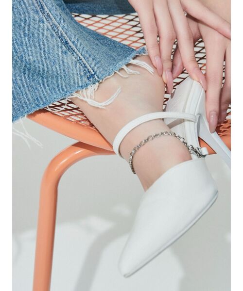 セール】3way GDビジューMOLDチェーンストラップポインテッドミュール