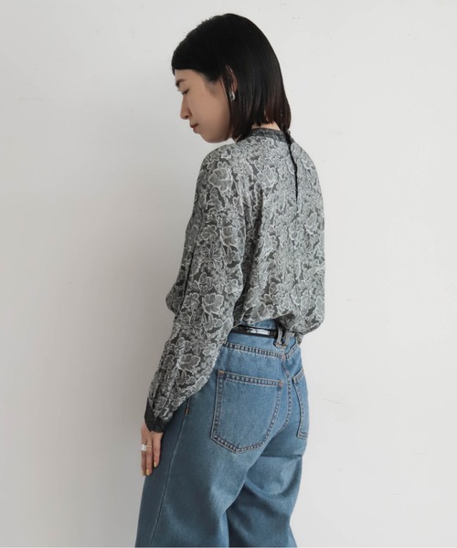 NOMBRE IMPAIR（ノンブルアンペール）の「ヴィンテージリーフ　スタンドブラウス（シャツ/ブラウス・レディース・ブラック/イエロー・FREE）」の19枚目の写真