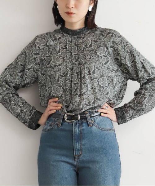 NOMBRE IMPAIR（ノンブルアンペール）の「ヴィンテージリーフ　スタンドブラウス（シャツ/ブラウス・レディース・ブラック/イエロー・FREE）」の20枚目の写真