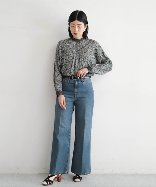 NOMBRE IMPAIR（ノンブルアンペール）の「ヴィンテージリーフ　スタンドブラウス（シャツ/ブラウス・レディース・ブラック/イエロー・FREE）」の14枚目の写真