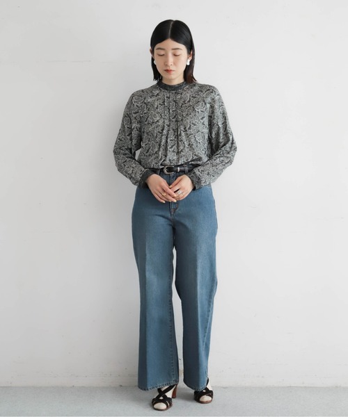 NOMBRE IMPAIR（ノンブルアンペール）の「ヴィンテージリーフ　スタンドブラウス（シャツ/ブラウス・レディース・ブラック/イエロー・FREE）」の21枚目の写真