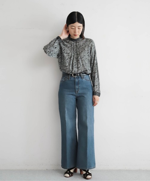 NOMBRE IMPAIR（ノンブルアンペール）の「ヴィンテージリーフ　スタンドブラウス（シャツ/ブラウス・レディース・ブラック/イエロー・FREE）」の15枚目の写真