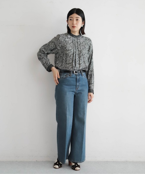 NOMBRE IMPAIR（ノンブルアンペール）の「ヴィンテージリーフ　スタンドブラウス（シャツ/ブラウス・レディース・ブラック/イエロー・FREE）」の16枚目の写真