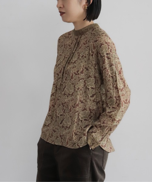 NOMBRE IMPAIR（ノンブルアンペール）の「ヴィンテージリーフ　スタンドブラウス（シャツ/ブラウス・レディース・ブラック/イエロー・FREE）」の3枚目の写真