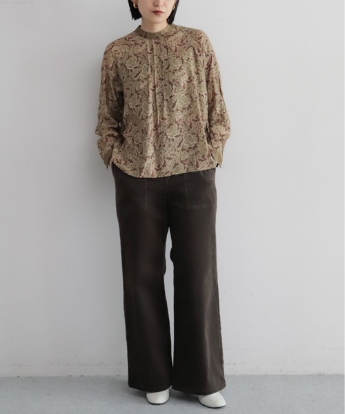 NOMBRE IMPAIR（ノンブルアンペール）の「ヴィンテージリーフ　スタンドブラウス（シャツ/ブラウス・レディース・ブラック/イエロー・FREE）」の9枚目の写真