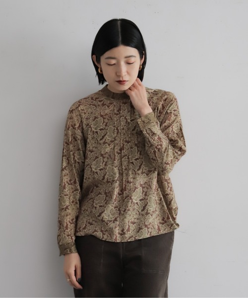 NOMBRE IMPAIR（ノンブルアンペール）の「ヴィンテージリーフ　スタンドブラウス（シャツ/ブラウス・レディース・ブラック/イエロー・FREE）」の11枚目の写真