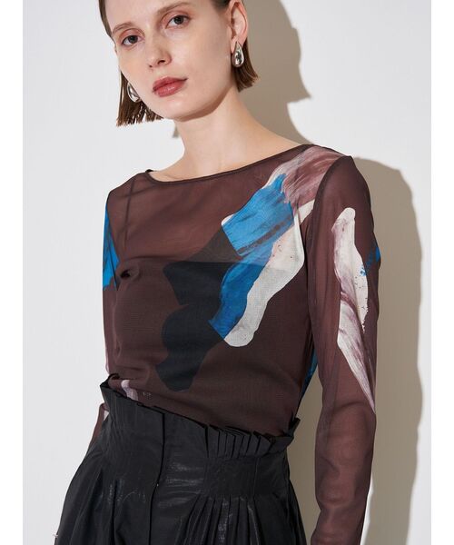 ELENDEEK（エレンディーク）の「オーレグリントスキンカットソー（Tシャツ/カットソー・レディース・ボルドー/ブラウン/アイボリー・FREE）」の13枚目の写真