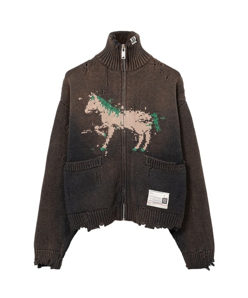 Horse Jacquard Knit Cardigan（カーディガン/ボレロ）｜Maison MIHARA