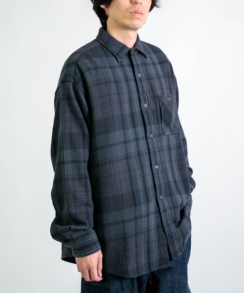 THE NORTH FACE PURPLE LABEL（ザ ノースフェイス パープルレーベル）の「[THE NORTH FACE PURPLE LABEL] Flannel Plaid Field Shirt（シャツ/ブラウス・メンズ・グレー系その他・L/M）」の2枚目の写真