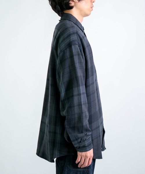 THE NORTH FACE PURPLE LABEL（ザ ノースフェイス パープルレーベル）の「[THE NORTH FACE PURPLE LABEL] Flannel Plaid Field Shirt（シャツ/ブラウス・メンズ・グレー系その他・L/M）」の6枚目の写真