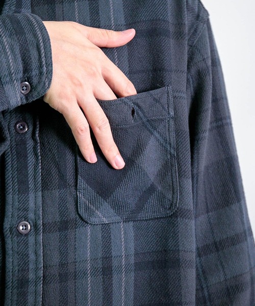 THE NORTH FACE PURPLE LABEL（ザ ノースフェイス パープルレーベル）の「[THE NORTH FACE PURPLE LABEL] Flannel Plaid Field Shirt（シャツ/ブラウス・メンズ・グレー系その他・L/M）」の10枚目の写真