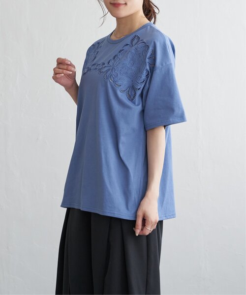 美品◎JOHNNY WAS ジョニーワズ カットソー Tシャツ 花柄刺繍 透け感 R04884EW010241_fw_thumbM.jpg