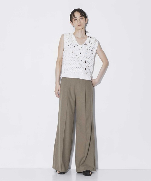 あきらさん専用ページ AKIRANAKA/アキラナカ】別注 Gerda glass beads&ores knit WH