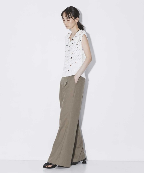 AKIRANAKA - ♡AKIRANAKA 半袖ニット♡ AKIRANAKA/アキラナカ】別注 Gerda glass beads&ores knit BK