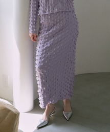 spiky knit tight skirt