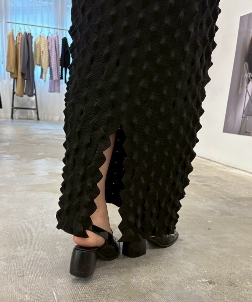 HONEY MI HONEY(ハニーミーハニー)の「spiky knit tight skirt(スカート・レディース・オフホワイト/ブラック/ラベンダー・FREE)」の14枚目の写真