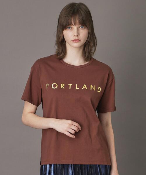 DRESSTERIOR（ドレステリア）の「20／1シルケット風天竺Tシャツ（Tシャツ/カットソー・レディース・ブラック/ダークブラウン/チャコールグレー/オフホワイト・38/36/34）」の4枚目の写真