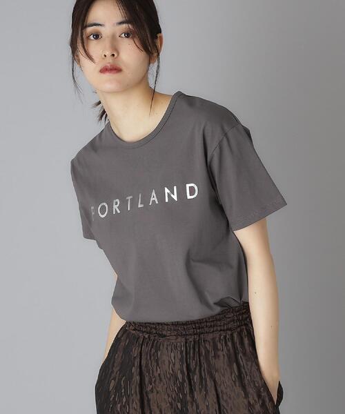 DRESSTERIOR（ドレステリア）の「20／1シルケット風天竺Tシャツ（Tシャツ/カットソー・レディース・ブラック/ダークブラウン/チャコールグレー/オフホワイト・38/36/34）」の3枚目の写真