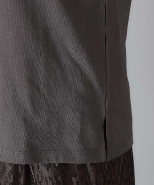 DRESSTERIOR（ドレステリア）の「20／1シルケット風天竺Tシャツ（Tシャツ/カットソー・レディース・ブラック/ダークブラウン/チャコールグレー/オフホワイト・38/36/34）」の16枚目の写真