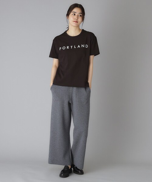 DRESSTERIOR（ドレステリア）の「20／1シルケット風天竺Tシャツ（Tシャツ/カットソー・レディース・ブラック/ダークブラウン/チャコールグレー/オフホワイト・38/36/34）」の19枚目の写真