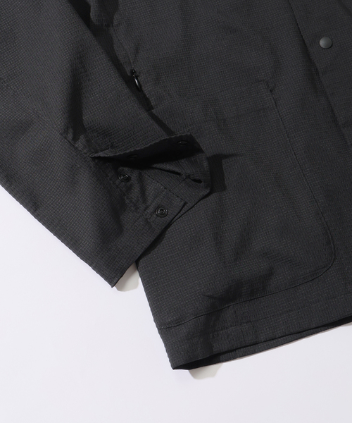 JOURNAL STANDARD relume（ジャーナルスタンダード　レリューム）の「【DRY-STUFF】エアリードッツ サッカー ノーカラージャケット（ノーカラージャケット・メンズ・ブラック/ダークブルー/ナチュラル・MEDIUM/LARGE）」の12枚目の写真