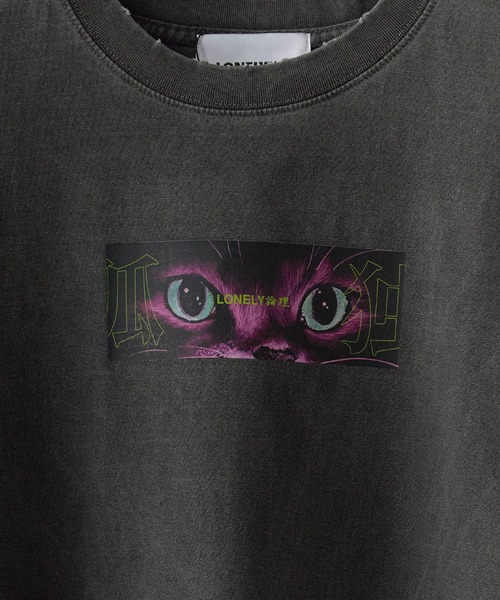 LONELY/論理（ロンリー）の「LONELY(論理)/ロンリー PUSSY CAT TEE Tシャツ プリントTシャツ（Tシャツ/カットソー・メンズ・ホワイト/レッド/ブラック・M/L/XL）」の8枚目の写真