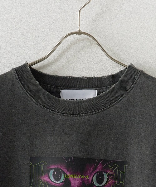 LONELY/論理（ロンリー）の「LONELY(論理)/ロンリー PUSSY CAT TEE Tシャツ プリントTシャツ（Tシャツ/カットソー・メンズ・ホワイト/レッド/ブラック・M/L/XL）」の7枚目の写真