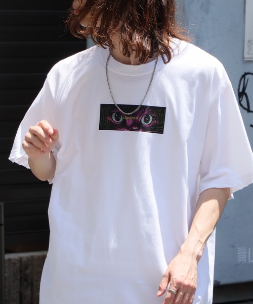 LONELY/論理（ロンリー）の「LONELY(論理)/ロンリー PUSSY CAT TEE Tシャツ プリントTシャツ（Tシャツ/カットソー・メンズ・ホワイト/レッド/ブラック・M/L/XL）」の17枚目の写真