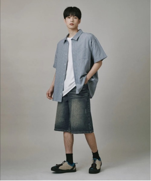 Verdnt(バーダント)の「ヴィンテージライクスクラッチウォッシュデニムバミューダショーツ(デニムパンツ・メンズ・ブルー系その他2/ブルー系その他/ブラック系その他・X-LARGE/LARGE/MEDIUM)」の8枚目の写真