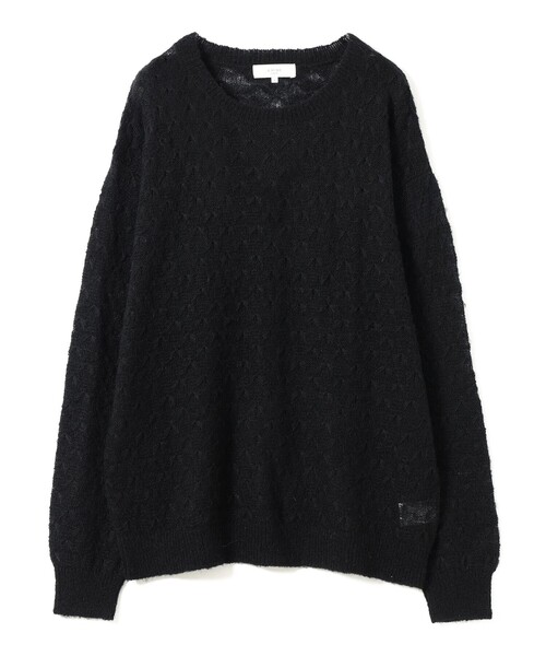 B:MING by BEAMS（ビーミングバイビームス）の「7ゲージ メッシュ クルーネック ニット（ユニセックス）（ニット/セーター・メンズ・グレー/ブラック・S/M/L/XL）」の2枚目の写真