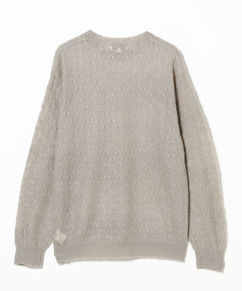 B:MING by BEAMS（ビーミングバイビームス）の「7ゲージ メッシュ クルーネック ニット（ユニセックス）（ニット/セーター・メンズ・グレー/ブラック・S/M/L/XL）」の9枚目の写真