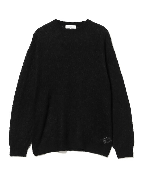 B:MING by BEAMS（ビーミングバイビームス）の「7ゲージ メッシュ クルーネック ニット（ユニセックス）（ニット/セーター・メンズ・グレー/ブラック・S/M/L/XL）」の11枚目の写真