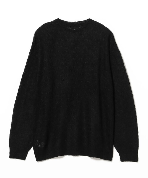 B:MING by BEAMS（ビーミングバイビームス）の「7ゲージ メッシュ クルーネック ニット（ユニセックス）（ニット/セーター・メンズ・グレー/ブラック・S/M/L/XL）」の12枚目の写真