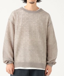 B:MING by BEAMS | 7ゲージ メッシュ クルーネック ニット（ユニセックス）(ニット/セーター)