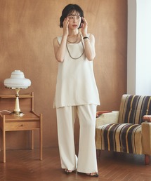 side slit sleeveless set up /ソリッドカラーサイドスリットノースリーブセットアップ