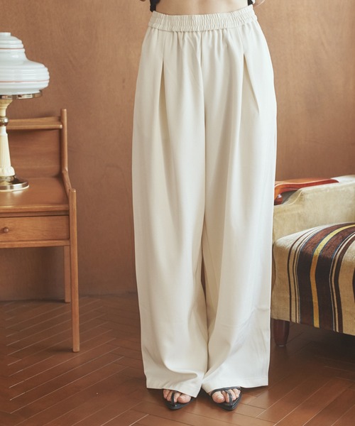 LAULEN(ローレン)の「side slit sleeveless set up /ソリッドカラーサイドスリットノースリーブセットアップ(セットアップ・レディース・アイボリー/ブラック/グリーン/ブラウン・FREE)」の12枚目の写真