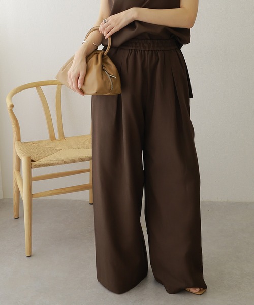 LAULEN(ローレン)の「side slit sleeveless set up /ソリッドカラーサイドスリットノースリーブセットアップ(セットアップ・レディース・アイボリー/ブラック/グリーン/ブラウン・FREE)」の17枚目の写真