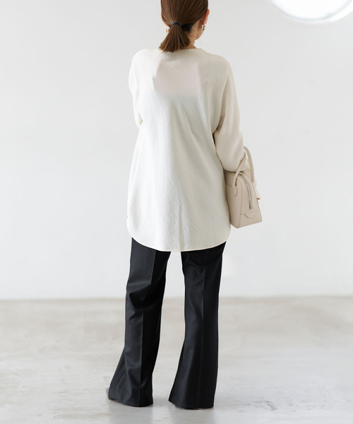 美品⁂ヴェルメイユパーイエナ⁂長袖ロングシャツ　ブラウス　ジャガード　2024 美品⁂ヴェルメイユパーイエナ⁂長袖ロングシャツ ブラウス