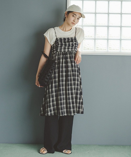 daily CLIP】チェックキャミワンピース（チュニック）｜studio CLIP