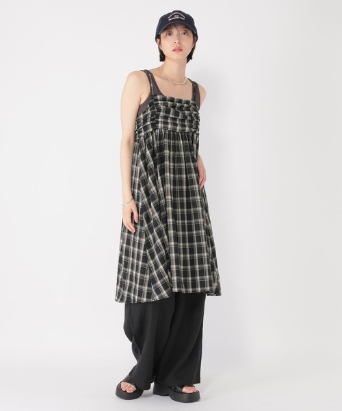 daily CLIP】チェックキャミワンピース（チュニック）｜studio CLIP