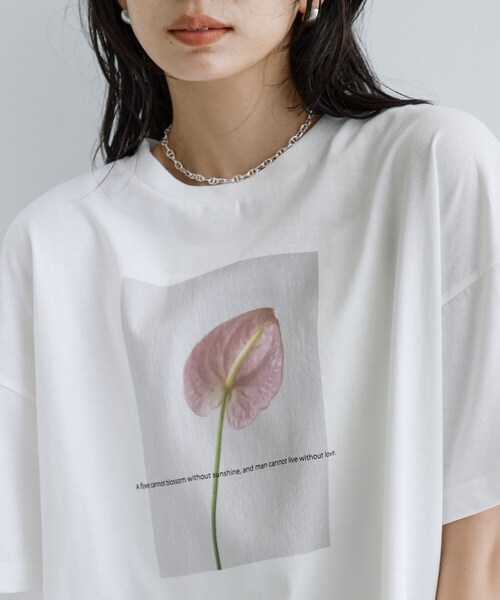 GALLEST（ギャレスト）の「【一部店舗限定】フラワープリントT（Tシャツ/カットソー・レディース・ホワイト系3/ホワイト系1/ホワイト系2・38）」の17枚目の写真