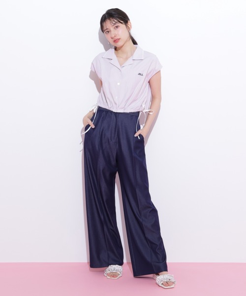 JILL by JILL STUART（ジルバイジルスチュアート）の「◇ウエストリボン開襟シャツ（シャツ/ブラウス・レディース・ホワイト/レッド系その他/ブルー系その他・FREE）」の12枚目の写真