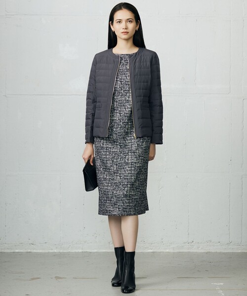 ライトダウンリバーシブルノーカラー ジャケット（ダウンジャケット